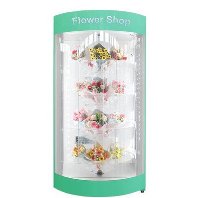 Floral Shop Cooling Flower Vending Machine 50HZ For Plantsl Cold Rolled Steel