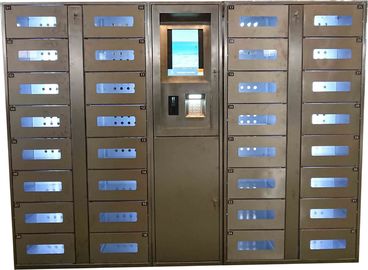 Stainless Steel Vending Locker With LED Lights And Transparent Doors Remote Control Function