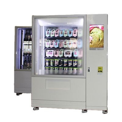 Advertising Touch LCD Coin Operated Food Vending Machine With Cooling System
