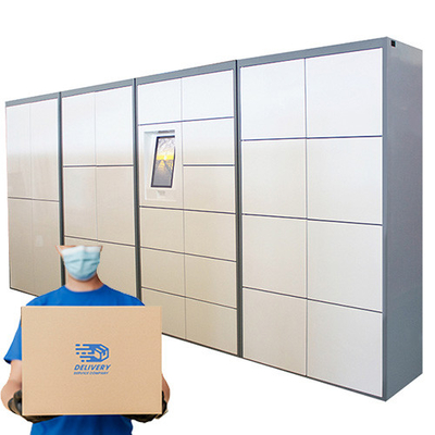 Efficient Package Delivery Lockers With Android System And Payment Coin Bill Card QR