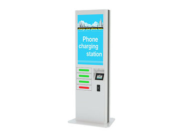Remote Advertising Phone Charging Kiosk with Digital Lockers And 43 inch LCD