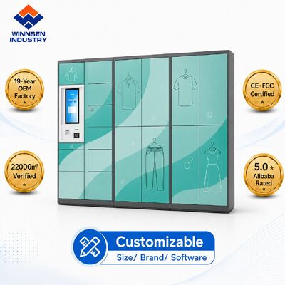 গুণমান উইনসেন কাস্টম স্মার্ট লন্ড্রি লকার 15.6 "অ্যান্ড্রয়েড টাচস্ক্রিন এবং ক্লাউড রিমোট ম্যানেজমেন্ট সহ স্ব-পরিষেবা লন্ড্রি ক্যাবিনেটের জন্য কারখানা