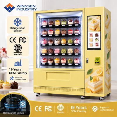 গুণমান Winnsen Automatic Cupcake Vending Machine with Refrigerated Cabinet for Small Bakery Shop কারখানা