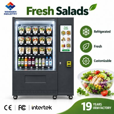 গুণমান Winnsen Refrigerated Salad Vending Machine for Gym Fitness Center Fresh Meals কারখানা