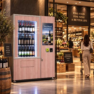 গুণমান Winnsen Refrigerated Wine Vending Machine Dual Screen 32 Inch Advertising and Touch Operation কারখানা