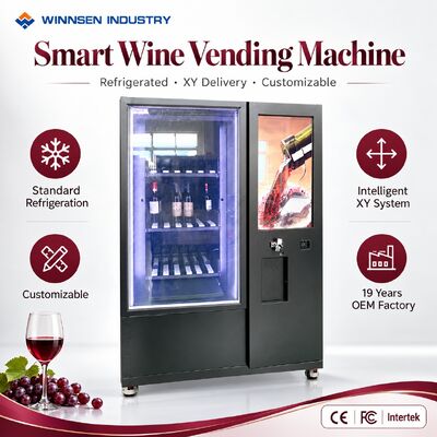 গুণমান Winnsen Smart Wine Vending Machine with 32 Inch Touch Screen Digital Advertising Display কারখানা