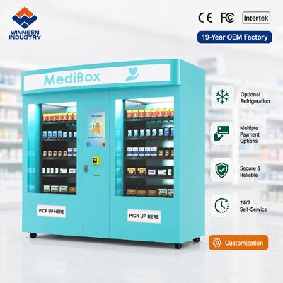 গুণমান Winnsen Dual Pharmacy Vending Machine Large Capacity Medicine Kiosk for Hospital Pharmacy কারখানা